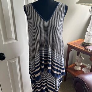 Y2K Striped Sleeveless top and skirt set